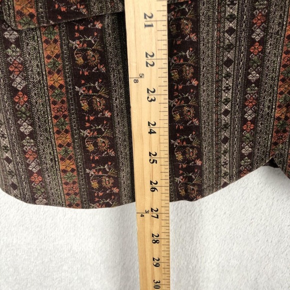 VTG Ken Meritt Rain Shedder Cotton Velvet Blazer Sz 13/14 34" Brown Academia 70s - Picture 7 of 15